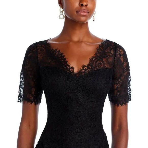 RICKIE FREEMAN FOR TERI JON Lace Midi Dress US 16 $860 - Picture 3 of 9